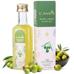 CAMIA - Organic Cold Pressed Olive Oil for Skin & Hair | Natural Skincare & Hair Treatment | Strengthen Hair Roots & Deeply Moisturizes Skin | 100 ML Glass Bottle