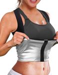 NonEcho Women Neoprene Sweat Vest for Women Sauna Suit Hot Sweat Waist Trainer Vest Slimming Body Shaper, Black#1, 3X-Large