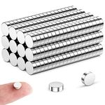 FINDMAG 50 Pcs 6 mm x 2 mm Small Magnets Strong, Strong Neodymium Magnets, Fridge Magnets, Whiteboard Magnets, Round Magnets for Whiteboard, Magnets for Crafts, Photos, Tools, Arts, Hobbies, DIY