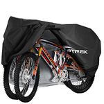 Toptrek Bike Cover, Large Bike Cover for 2 Bikes, 210x95x110cm 210T Bike Covers for Outside Storage, Outdoor Waterproof Bicycle Cover, Anti UV Rain Bike Covers with Storage Bag for Mountain/E-bike