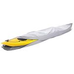 iCOVER 16ft Kayak Cover- Water Proof Heavy Duty Kayak/Canoe Cover Fits Kayak or Canoe up to 16ft Long and Beam Width up to 36in, Grey K7303C