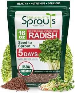 Nature Jims Radish Sprout Seeds – 16 Ounce Organic Sprouting Seeds – Non-GMO Premium Radish Seeds – Resealable Bag for Longer Freshness – Rich in Vitamins, Minerals, Fiber