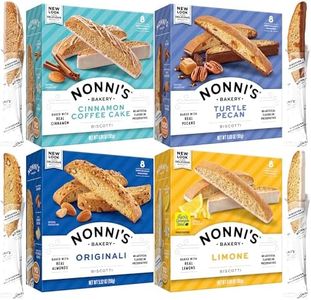 Nonni's Individually Wrapped Biscotti Italian Cookies in 4 Variety Packs - Originali, Limone, Turtle Pecan and Cinnamon Coffee Cake Made with Real Wholesome Ingredients