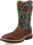 Twisted X Mens Lite Cowboy Green Work Boots 11.5D