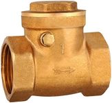 Brass Check Valve, DN25 One Way Non-Return Valves, 1 Inch BSP Female Thread Prevent Water Backflow Valve for Water, Oil, Steam, Acidic Media, Pressure Load 232PSI