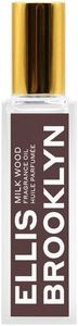 Ellis Brooklyn Milk Wood Perfume Oil Roll-On for Women – Sandalwood & Amber Musk Perfume Oil - Notes of Coconut Milk, Freesia & Bergamot– Long Lasting Fragrance, Travel-Friendly Rollerball, 15ml