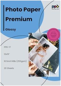 PPD 13x19 Glossy Photo Paper For Inkjet Super Premium 72lbs 280gsm 11.8mil Professional Photographer Grade Instant Dry Fade and Water Resistant x 20 Sheets (PPD-17-20)
