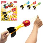 Wembley Finger Rockets – Colorful Foam Rocket Launcher for Kids, Stocking Stuffers Outdoor Toys, Safe & Reusable Rubber Rockets