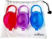 purifyou PurePouch BPA-Free Pacifier and Nipple Shield Cases - Set of 3 Girl | Case for Diaper Bag & Stroller | Pacifier Box for Travel | Keeps Baby’s Binkies Clean and Accessible