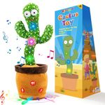 Ayeboovi Dancing Talking Cactus Baby Toy, Mimicking Recording Toy Repeats What You Say, Singing 120 Songs Toddler Toys Gifts for Valentine's Day Easter for Kids Autism Toys for 3 4 5 6+ Year Olds