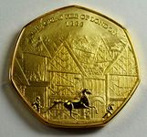 THE GREAT FIRE OF LONDON 1666 24ct Gold Commemorative Coin Albums/50p Collectors, Coin Hunt. PUDDING LANE