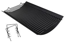 Hisencn 20 inch Ash pan for Chargriller 5050, 5072, 5650, 2123 Charcoal Grills, Char-Griller Model 200157, Replacement Part with 2pcs Fire Grate Hanger, 20" Drip Pan