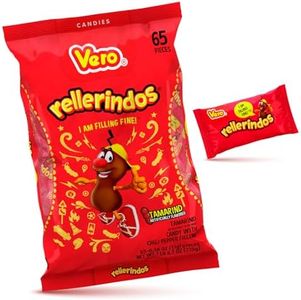 Vero Rellerindos - Tamarind Flavor Hard Candy (65 Units) - Authentic Mexican Candy, Individually Wrapped Hard Candy Pack Perfect for Parties, Piñatas, and Snacks