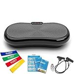 Bluefin Fitness Ultra Slim Vibration Plate | Lose Fat & Tone Up at Home | 5 Programs + 180 Levels | Bluetooth Speakers | Easy Storage | Sleek UK Design