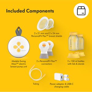 Medela Swing Maxi Double Electric Breast Pump – USB Rechargeable, 2-Phase Expression