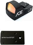 Ade Advanced Optics Crusader RD3-009 Red Dot Reflex Sight + Optic Mounting Plate for Taurus PT111 G2, Millennium G2, G2C, G3 with Original Rear Sight, PT140 G2, PT709, PT740, TX22 + Pictinny Plate