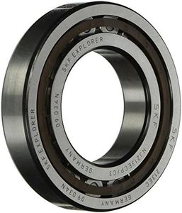 SKF NJ 203 ECP/C3 Cylindrical Roller Bearing, Single Row, Removable Inner Ring, Flanged, Straight Bore, High Capacity, C3 Clearance, Polyamide/Nylon Cage, Metric, 17mm Bore, 40mm OD, 12mm Width