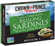 Crown Prince Natural Two Layer Brisling Sardines in Extra Virgin Olive Oil, 3.75-Ounce Cans (Pack of 12)