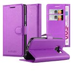 cadorabo Book Case works with Samsung Galaxy S6 EDGE in PASTEL PURPLE - with Magnetic Closure, Stand Function and Card Slot - Wallet Etui Cover Pouch PU Leather Flip