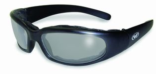 Global Vision Chicago Padded Riding Glasses (Black Frame/Clear-Smoke Lens)