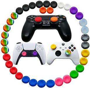 36pcs Joystick Grip for Ps5 Ps4 Controller, Silicone Thumb Grips Caps Cover Analog Stick for Playstation 5, Playstation 4 Controller, Xbox 360, Xbox One Controller (A)