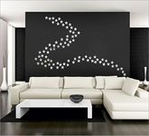 Wall1ders Stars (Each Star Size 5 cm), mirror stickers for wall, acrylic mirror wall decor sticker, mirror stickers for wall, acrylic mirror wall decor sticker, wall mirror stickers, Acrylic Stickers, Wall Stickers for Hall Room, Bed Room, Kitchen. (100 Silver Star)