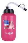 Pro Impact Squeezable Water Bottle with Bendable Long Straw and Spray cap - LDPE BPA Free Plastic - Hydration for Baseball Hockey Gym MMA Yoga Boxing Cycling Softball Football Lacrosse (35.5 Oz.)