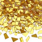 LITMIND Gold Mixed Irregular Glass Mosaic Tiles for Art Crafts, 9oz Value Pack Mosaic Making Supplies, Glass Mosaic Kits for Adults