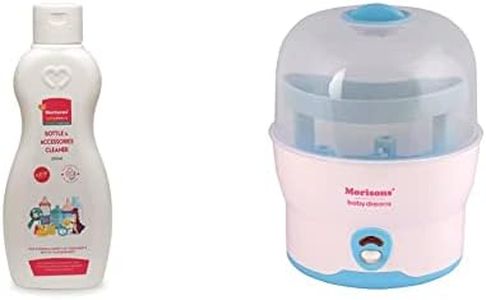 Morisons Baby Dreams Bottle & Accessories Cleaner I 250 ML I Anti Bacterial Anti Fungal & Morisons Baby Dreams Quick Electric Sterilizer- 6 Bottles