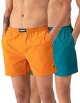 DAMENSCH Men Cotton Boxers (Pack of 2) (DAM-SLD-LBX-HB-GM-PACK-2-M_B.Havana Blue, Goan Maple_M)