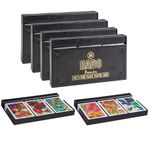 RADOCARDS Switzerland Premier Plastic Playing Cards, Bridge Size, Multicolour Cards in 3-Piece PVC Container, for Card Games, Poker and Rummy (Set of 9)