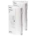 Ikea DVALA White Fitted Bed Sheets, Euro Single 90 x 200 cm, European Size, 100% Cotton - Set of 2