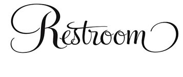 Thistle Brook Cottage Restroom Door Decal Vinyl Wall Quote Decal Bathroom 3H x10.5H inches