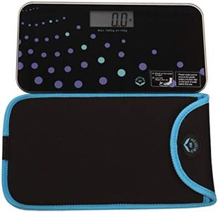 NewlineNY Trendy Wave Mini Bathroom Scale + Travel Slip Case, SBB0721M-NYTW + NY-MSS101-BBL