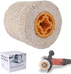 KQCXIK 3.9" x 4" Sisal Surface Conditioning Tool, Wire Drawing Wheel for Burnishing Machines, Highly Efficient Polishing Drum for Metal Grinding, Stain and Rust Removal