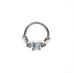 BodyJewelryOnline Septum Clicker Ring with Three CZ Jewels 16g Cartilage Septum Tragus Rook