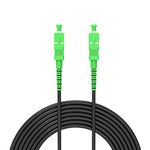 Jeirdus 3M SC/APC to SC/APC Outdoor Armored Simplex 9/125 SM Fiber Optic Cable Jumper Optical Patch Cord Singlemode 3Meters 10ft SC-SC