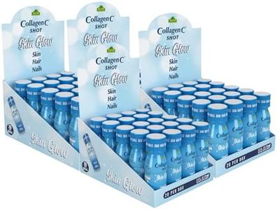 CollagenC - Skin Glow Shot 20 Pack - Collagen 10g, Vitamin c 1000mg, Biotin 1000mcg, Vitamin D 800 IU - Natural Orange-Ginger Flavor 2.0oz Bottle - 80 Pack