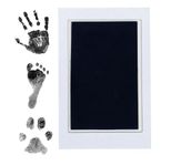 Pearhead Newborn Baby Handprint or Footprint “Clean-Touch” Ink Pad, 2 Uses, Black, 1 Count (Pack of 1)