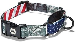 Wolfgang Heavy Duty Martingale Dog Collar with Quick Release Nylon Buckle for Walking & Training, DigitalDog Print, Extra Large