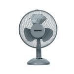 GEEPAS 12-Inch Table Fan - 35W Electric Portable Desktop Cooling Fan for Desk Home or Office Use - 3 Speed Setting with Oscillating/Rotating and Static Option, Grey