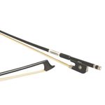 MI&VI Classic Carbon Fiber Cello Bow (Size 1/2) with FREE Bow Soft Bag and Ebony Frog | Octagonal Silver Mount | Well Balanced | Light Weight | Real Mongolian Horse Hair - By MIVI Music