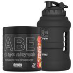 Applied Nutrition Bundle ABE Pre Workout 375g + JUG 2.5 LT Matt Black | All Black Everything Pre Workout Powder, Energy & Physical Performance with Creatine, Beta Alanine (Fruit Punch)