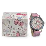 LuminaLux Girls Analog Quartz Watch, Colorful Leather Strap for Girls, Gift for 3-10 Year Olds, Hello Kitty, Disney Princess, Packed in Colorful Box Gift