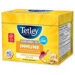 Tetley Super Herbal Immune Tea: Lemon & Echinacea with Zinc - 40 Tea Bags, 80 Grams, Naturally Caffeine Free