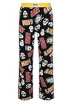 Kiss Band Lounge Pants - Adults Mens Music Rock Band All Over Print Cotton Fabric - Casual PJs Pyjamas Bottoms for Loungewear Nightwear (L)