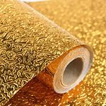 VI COLLECTIONS Gold Drops Look Self Adhesive Foil Kitchen Wallpaper (200 cm)