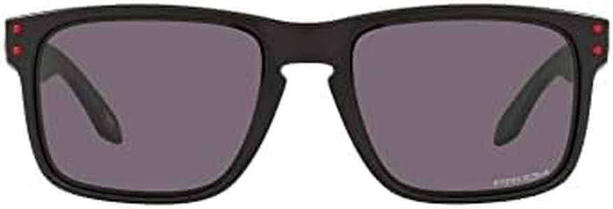 Oakley Men's OO9102 Holbrook Square Sunglasses, Matte Black/Prizm Grey, 57 mm