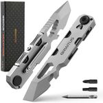 Gifts for Men 10IN1 Multitool EDC Pry Bar with Bi-Directional Ratchet Screwdriver & Everlasting Pen, Wrenches, Crowbar, Bottle and Box Openers Christmas Gifts Camping Accessories