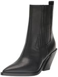 Sam Edelman Women's Mandey Western Boot, Black Leather, 7.5